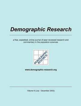 Paperback Demographic Research, Volume 9: a free, expedited, online journal of peer-reviewed research and commentary in the population sciences [German] Book