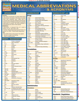 Pamphlet Medical Abbreviations & Acronyms Book