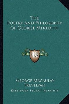 Paperback The Poetry And Philosophy Of George Meredith Book