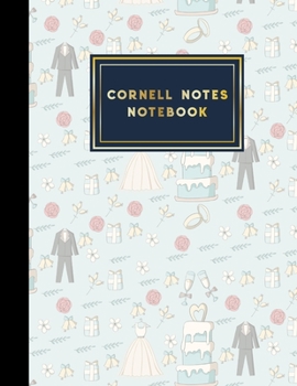 Paperback Cornell Notes Notebook: Cornell Note Taking Pad, Cornell Notes Paper, Note Taking Templates, Cute Wedding Cover, 8.5" x 11", 200 pages Book