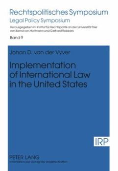 Hardcover Implementation of International Law in the United States Book