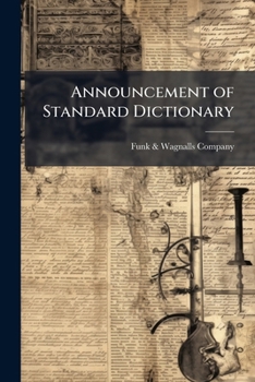 Paperback Announcement of Standard Dictionary Book