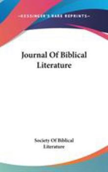 Hardcover Journal Of Biblical Literature Book