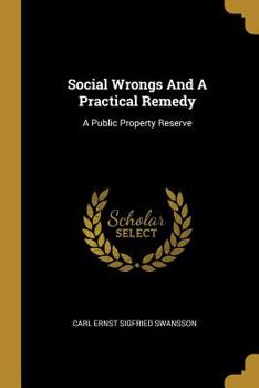 Paperback Social Wrongs And A Practical Remedy: A Public Property Reserve Book