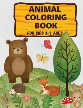 Animal Coloring Book For kids 3-7 ages: Awesome gift for boys & girls, ages 3-7; large pictures to color farm animals and wild animals.