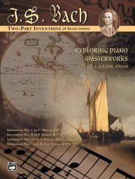 Paperback Exploring Piano Masterworks: 2-Part Inventions (4 Selections Book