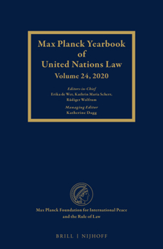 Hardcover Max Planck Yearbook of United Nations Law, Volume 24 (2020) Book