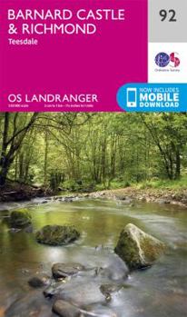 Barnard Castle & Richmond (OS Landranger Map)
