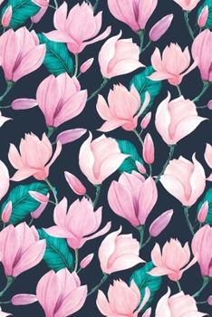Notes: Magnolia Flowers / Medium Size Notebook with Lined Interior, Page Number and Daily Entry Ideal for Organization, Taking Notes, Journal, Diary, Daily Planner