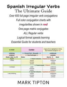 Paperback Spanish Irregular Verbs: The Ultimate Guide Book