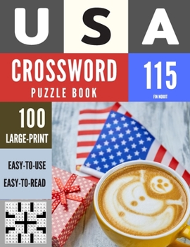 Paperback USA Crossword Puzzle Book: 100 Large-Print Crossword Puzzle Book for Adults (Book 115) Book