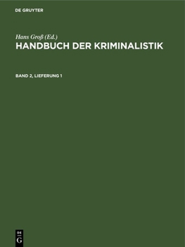 Hardcover Handbuch der Kriminalistik [German] Book