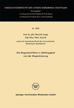 Paperback Die Magnetostriktion in Abhängigkeit Von Der Magnetisierung [German] Book