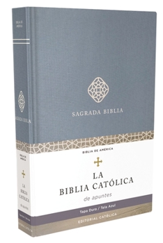 Hardcover Biblia Católica, Edición Para Notas, Tapa Dura/Tela, Azul, Comfort Print [Spanish] Book