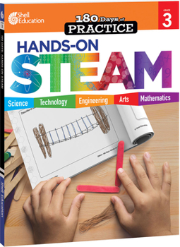 Paperback 180 Days: Hands-On STEAM: Grade 3 Book