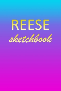 Reese: Sketchbook | Blank Imaginative Sketch Book Paper | Pink Blue Gold Custom Letter R Personalized Cover | Teach & Practice Drawing for Experienced ... Doodle Pad | Create, Imagine & Learn to Draw