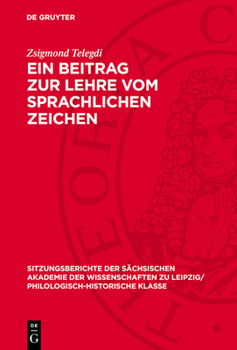 Hardcover Ein Beitrag Zur Lehre Vom Sprachlichen Zeichen [German] Book