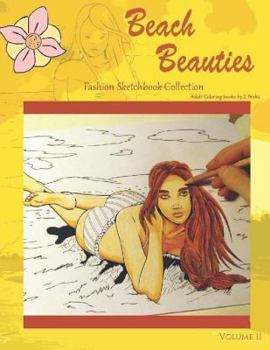 Paperback Beach Beauties: Adult Coloring Book