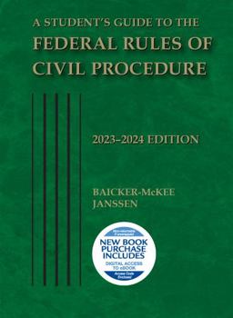 Paperback A Student's Guide to the Federal Rules of Civil Procedure, 2023-2024 (Selected Statutes) Book