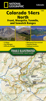 Map Colorado 14ers North Map [Sawatch, Mosquito, and Front Ranges] Book