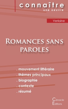 Paperback Fiche de lecture Romances sans paroles de Verlaine (Analyse littéraire de référence et résumé complet) [French] Book