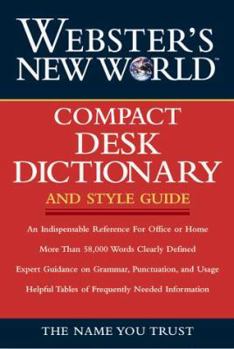 Hardcover Webster's New World Compact Desk Dictionary and Style Guide Book