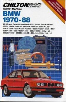 Paperback Chilton BMW 1970-88 Book