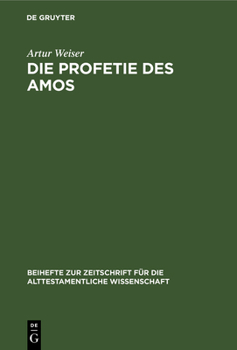 Hardcover Die Profetie Des Amos [German] Book