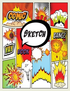 Paperback Comic Sketch Book: A Large Comic for Kids and Adults, Variety of Templates Blank Pages Book Drawing, 1-12 Layouts (V3) Book