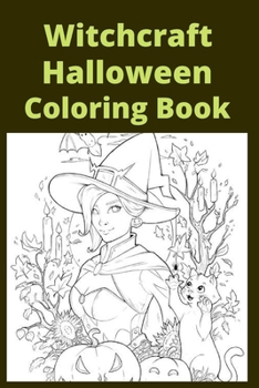 Paperback Witchcraft Halloween Coloring Book [Large Print] Book