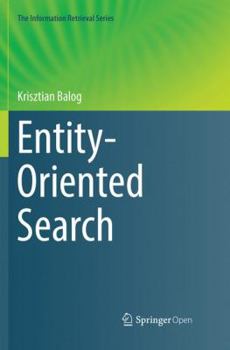 Paperback Entity-Oriented Search Book