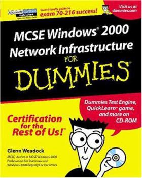 Paperback MCSE Windows 2000 Network Infrastructure for Dummies [With CDROM] Book