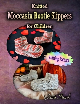 Paperback Knitted Moccasin Bootie Slippers for Children Book