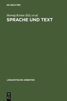 Hardcover Sprache und Text [German] Book