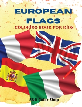 Paperback European Flags: coloring book for kids Book