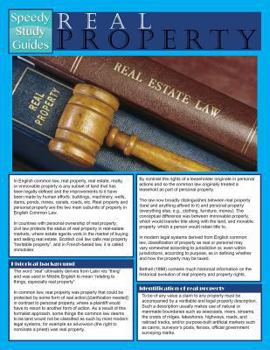 Paperback Real Property (Speedy Study Guide) Book