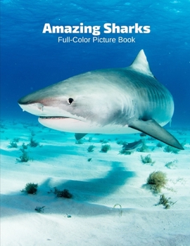 Paperback Amazing Sharks Full-Color Picture Book: - Marine Life Book