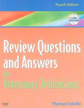 Paperback Review Questions and Answers for Veterinary Technicians [With CDROM] Book