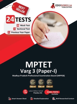 Paperback MPTET Varg 3 (Paper I) Exam 2023 (English Edition) - 8 Mock Tests, 15 Sectional Tests and 1 Previous Year Paper (2100 Solved Questions) with Free Acce Book