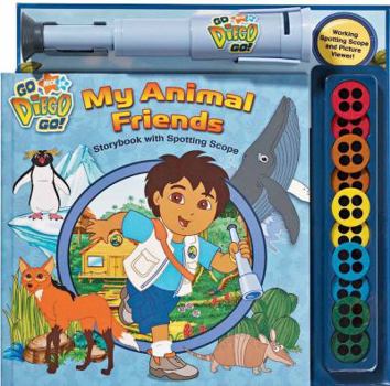 Hardcover Nick JR. Go Diego Go! My Animal Friends Storybook and Spotting Scope Book