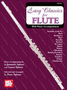 Paperback Easy Classics for Flute with Piano Accompaniment Book