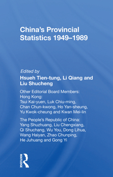 Paperback China's Provincial Statistics, 1949-1989 Book