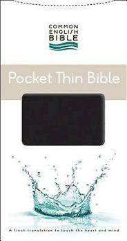 Bonded Leather Pocket Thin Bible-Ceb-Zipper Closure Book
