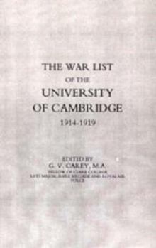 The war list of the University of Cambridge 1914-1918