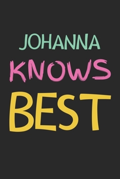 Johanna Knows Best: Lined Journal, 120 Pages, 6 x 9, Johanna Personalized Name Notebook Gift Idea, Black Matte Finish (Johanna Knows Best Journal)