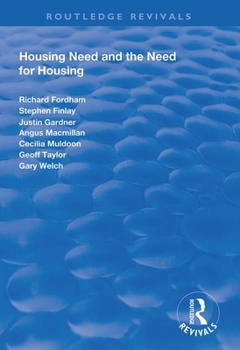 Paperback Housing Need and the Need for Housing Book
