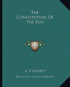 Paperback The Constitution Of The Ego Book