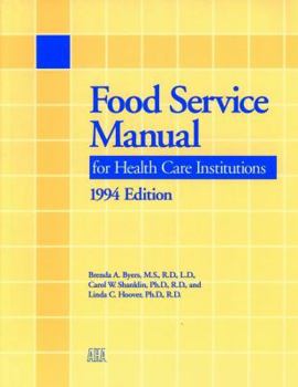 Paperback Food Service Manual for Health Care Institutions Book