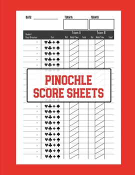 Pinochle Score Sheets: Keep Track Of Games Scoring Card Game Notebook