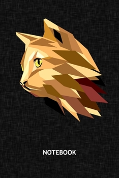 NOTEBOOK: Cat Lover Note Book Grid-lined 6x9 - Cats Journal A5 Gridded - Cat Owner Planner Cats Gift Idea 120 Pages SQUARED - Pussycat Diary Polygon Cat Soft Cover - Cat Friend Birthday Present